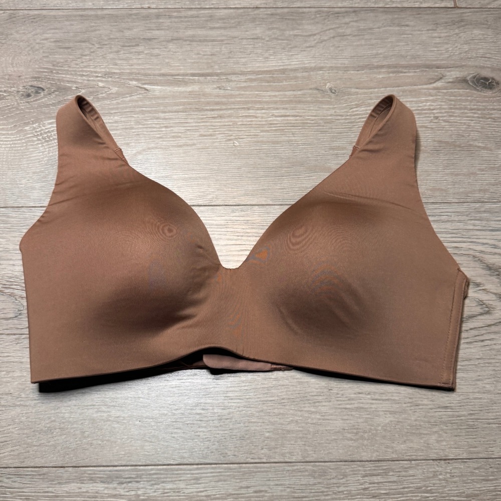 GapBody Everyday Wirefree Bra Brown 34C Molded Cups Brown Nude‎